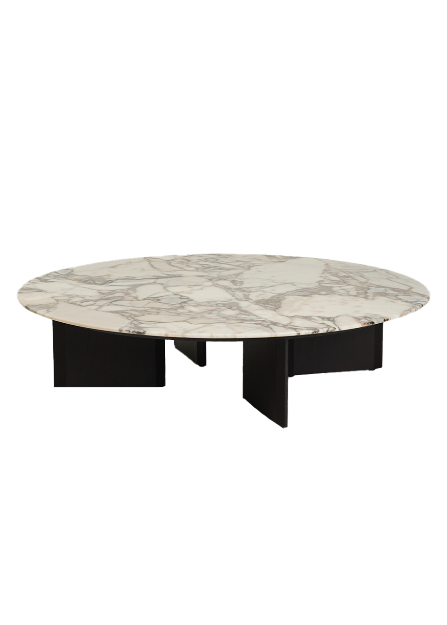 Natural marble with wooden base Coffee Table